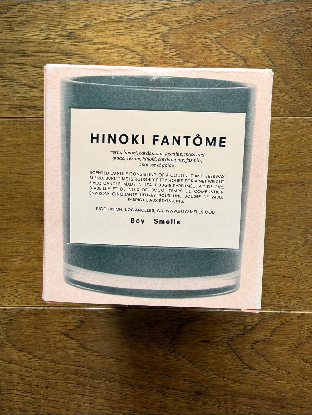 Boy Smells Hinoki Fantôme Scented Candle - Pink Box. New in Box.